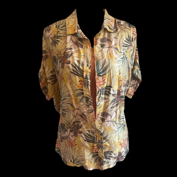 2 Piece- Tank w/Hawaiian Blouse - Picture 3 of 7